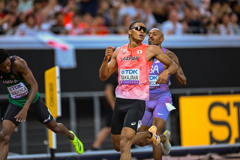 【東京世界陸上】1991年の高野進以来、34年ぶりとなる世界選手権での決勝進出を決めた中島　©Nanae Suzuki