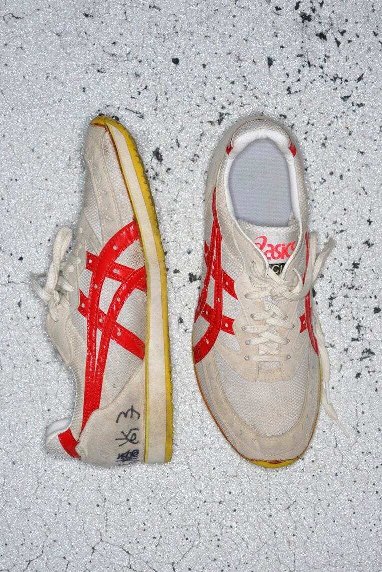 高橋尚子がシドニー五輪の金メダルの際に履いていたシューズ　©Takuya Sugiyama