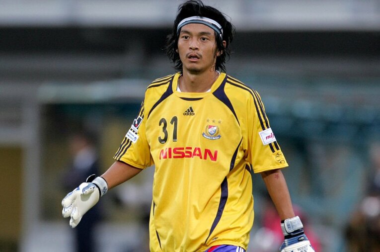 マリノス時代に“急造GK”になった松田　©Sports Graphic Number
