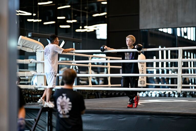 ピカソ戦直前、現地リヤドでの井上尚弥のジムワーク　©Hiroaki Finito Yamaguchi