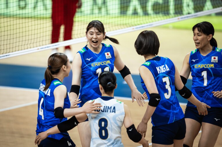 山田二千華（VNLポーランド戦）©︎Volleyball World
