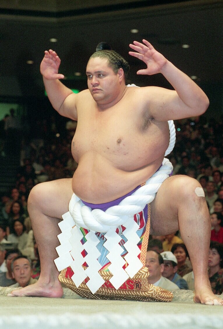 横綱になってからの曙の土俵入りの様子　©JIJI PRESS