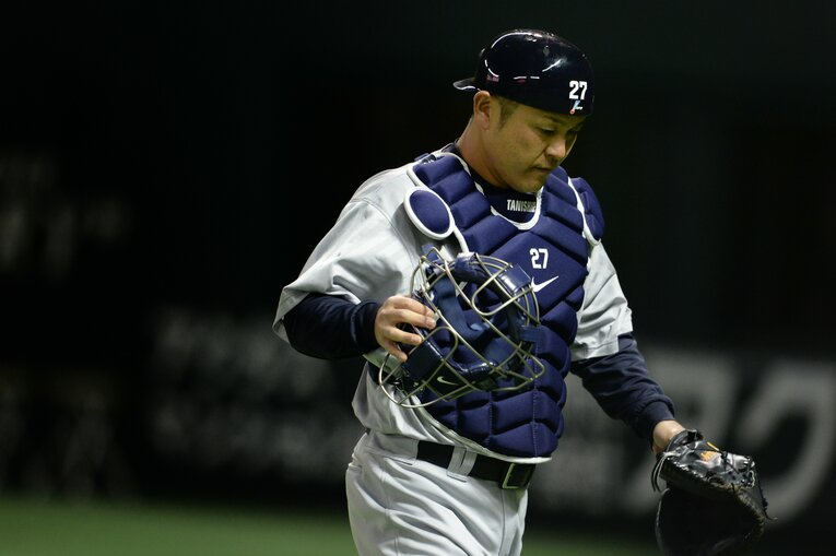 現役時代の谷繁元信　©Sports Graphic Number