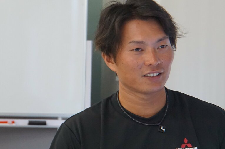 インタビューに応じた北條史也（三菱重工West） ©Number Web