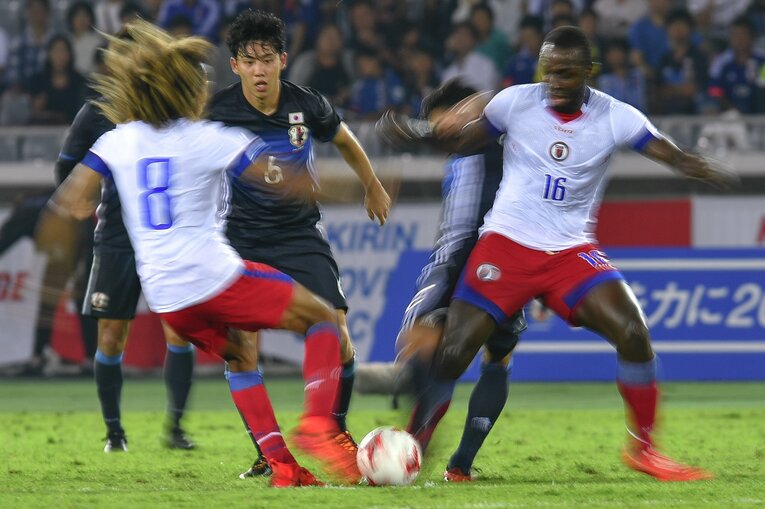 2017年ハイチ戦　©︎Takuya Sugiyama／JMPA