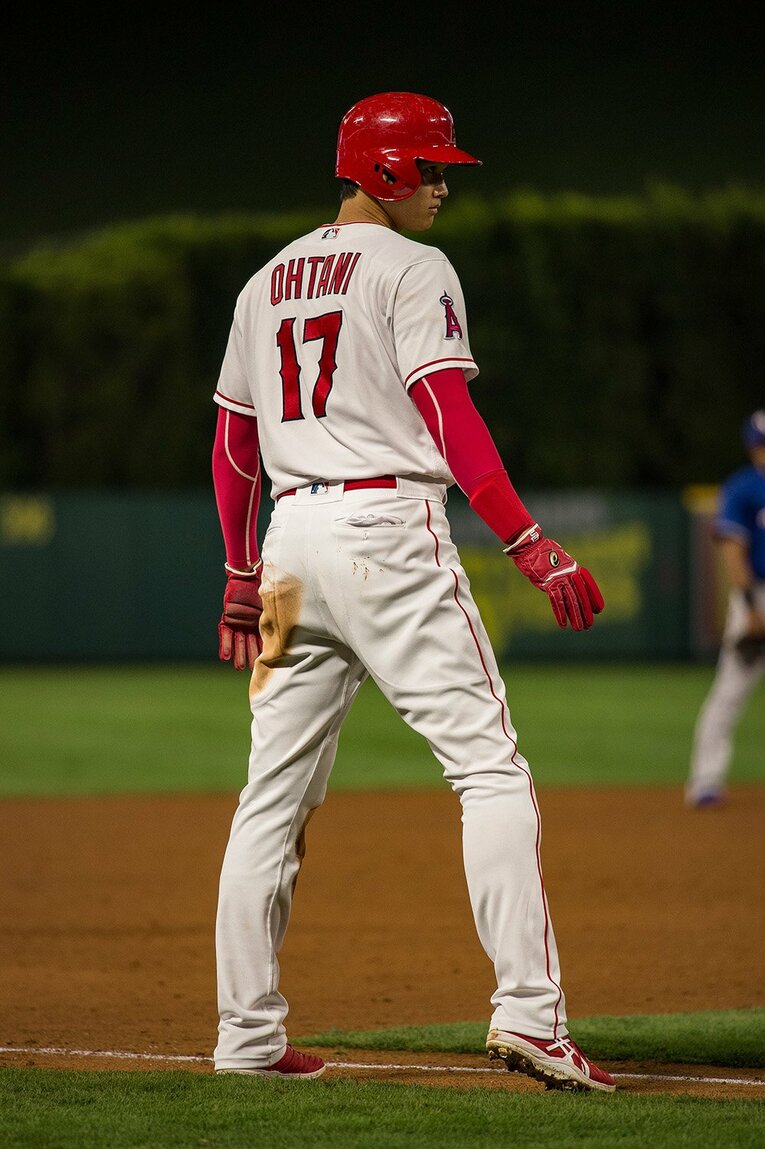 【未公開ショット多数！エンゼルス時代の秘蔵愛されショット】2018年の初々しい大谷（当時24歳） ／ photograph by Nanae Suzuki