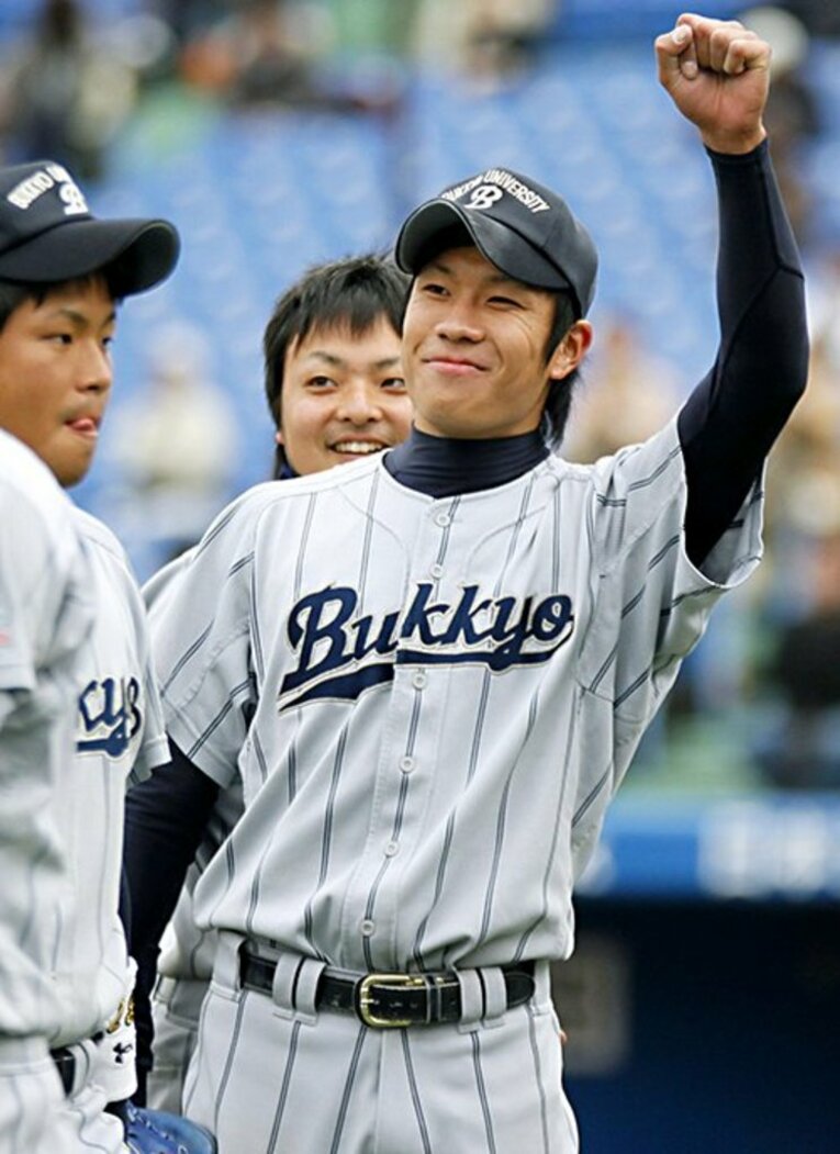 佛教大時代の大野。今季もエースとしてドラゴンズを牽引している　©Kyodo News