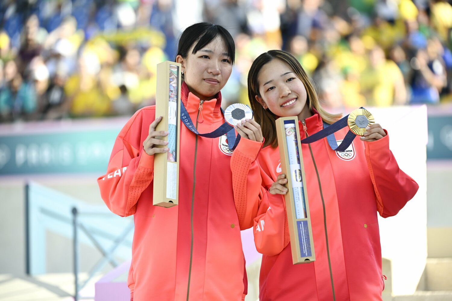 金銀メダルを獲得した同い年の吉沢（右）と赤間　©Asami Enomoto／JMPA