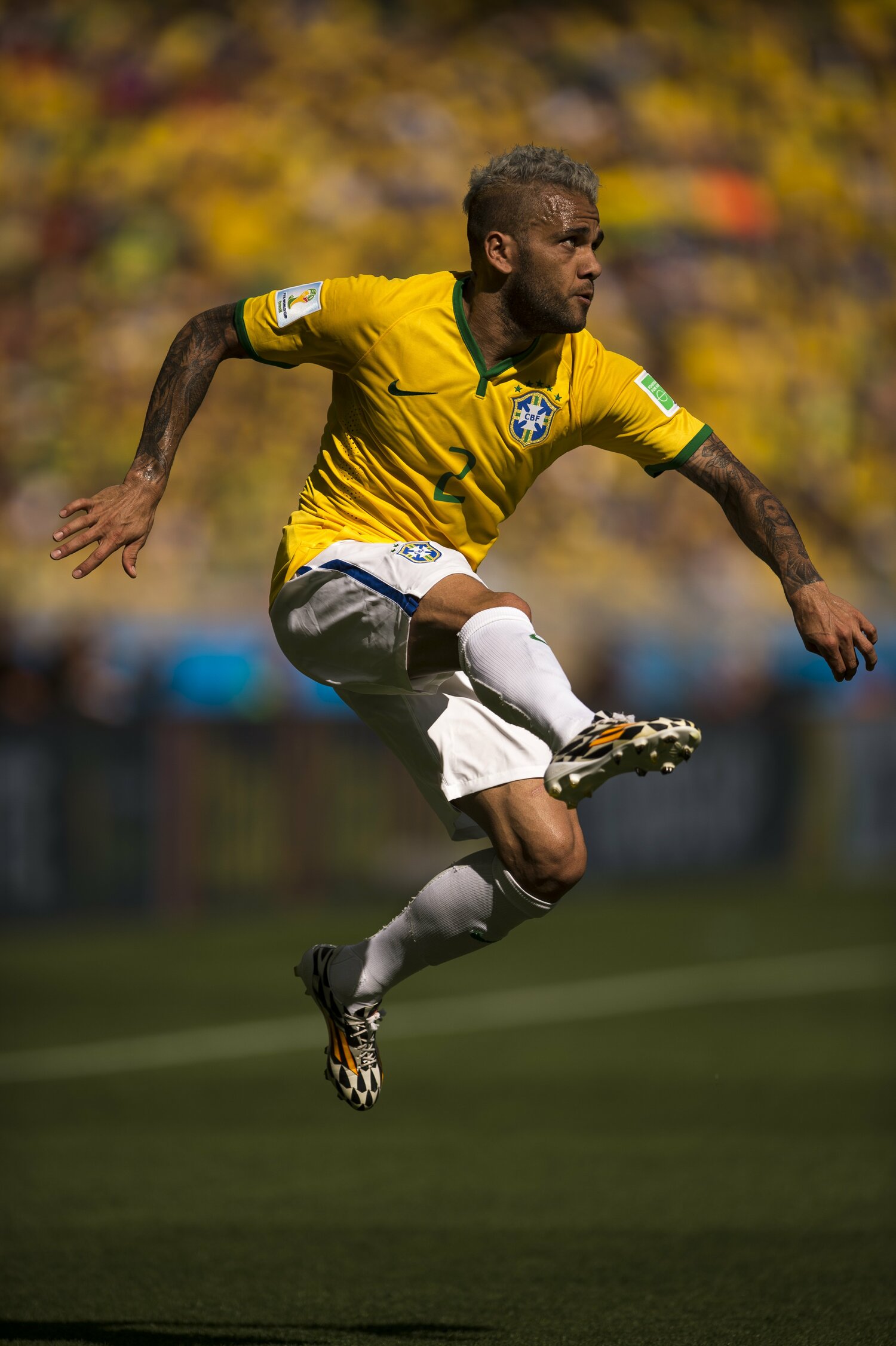 2014年W杯ブラジル大会でのアウベス　©JMPA