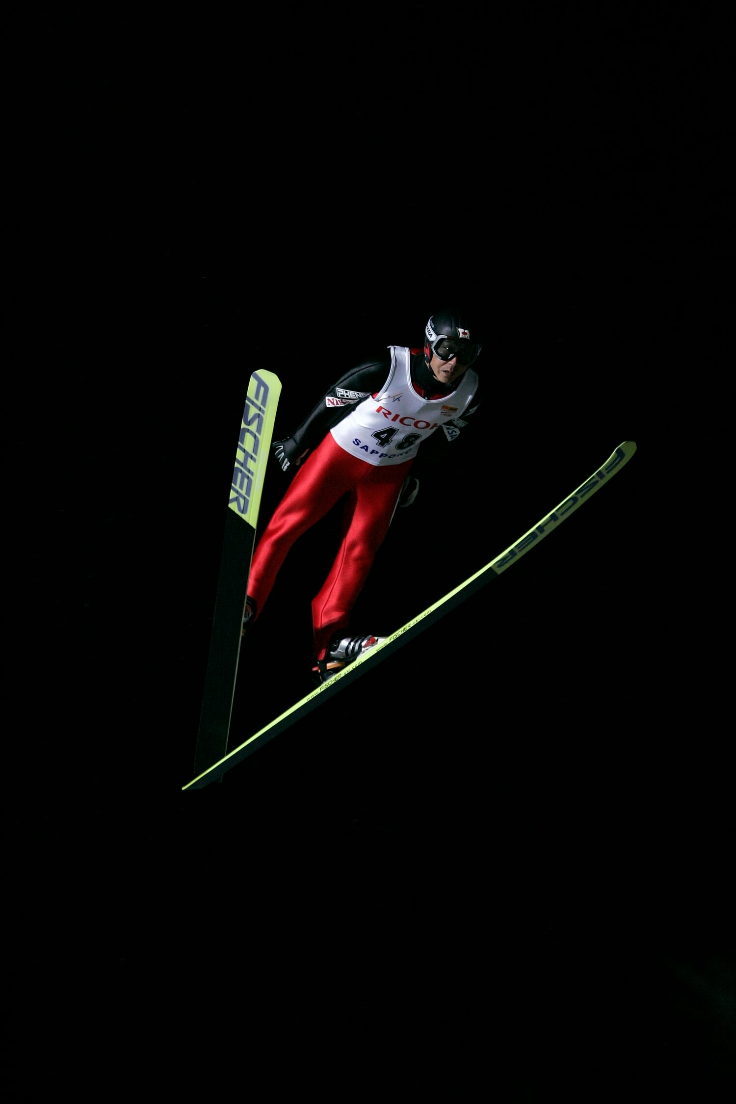 スキー板のルール変更に影響を受けた岡部孝信　©Takuya Sugiyama