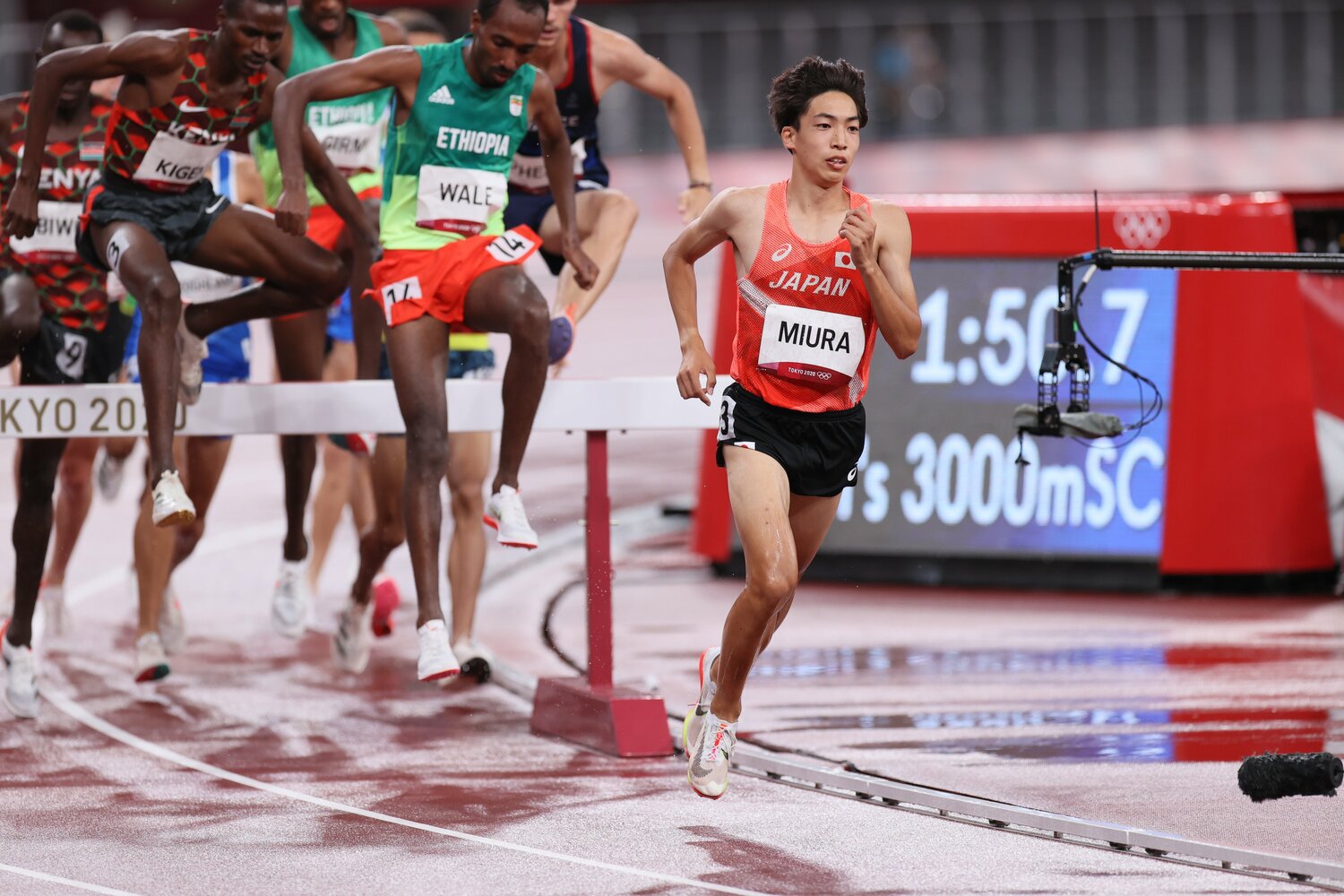 東京五輪3000ｍ障害で7位入賞を果たした順大の三浦龍司。駅伝ファンにも馴染みの深い選手　©JMPA