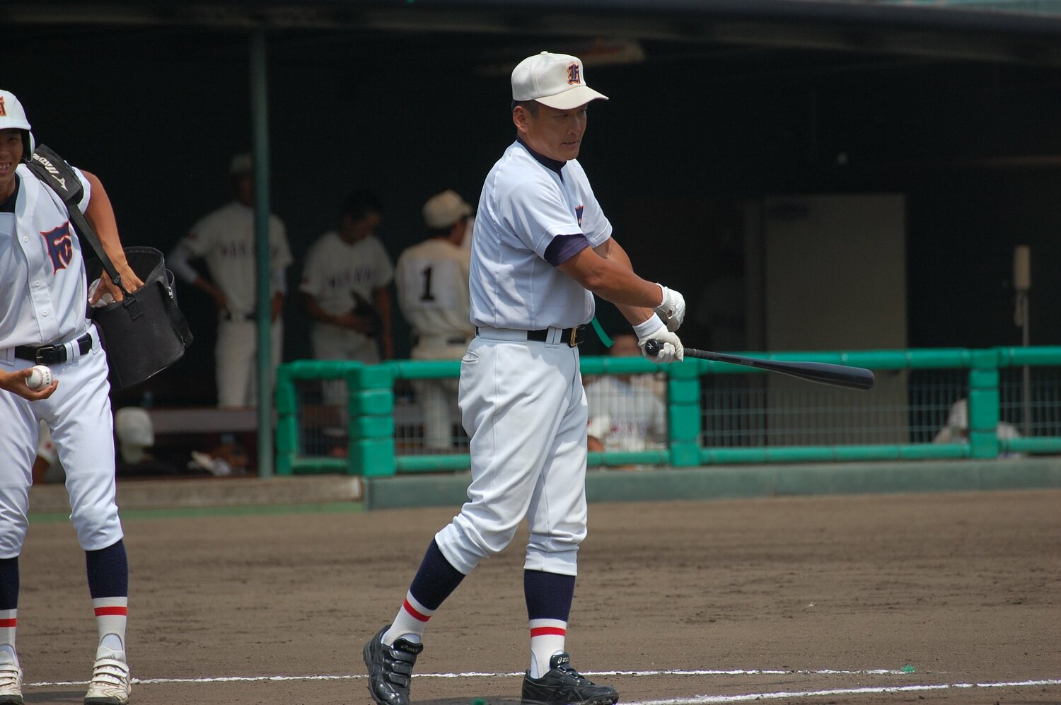 福島商時代の菅原監督。今年の連合チームでも「爪痕くらいは残せるかな」と不敵だった ©Genki Taguchi