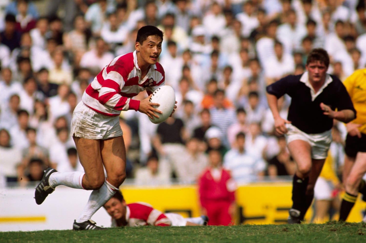 1989年スコットランドXV戦。平尾誠二を中心に大金星を挙げた　©︎Jun Tsukida/AFLO SPORT