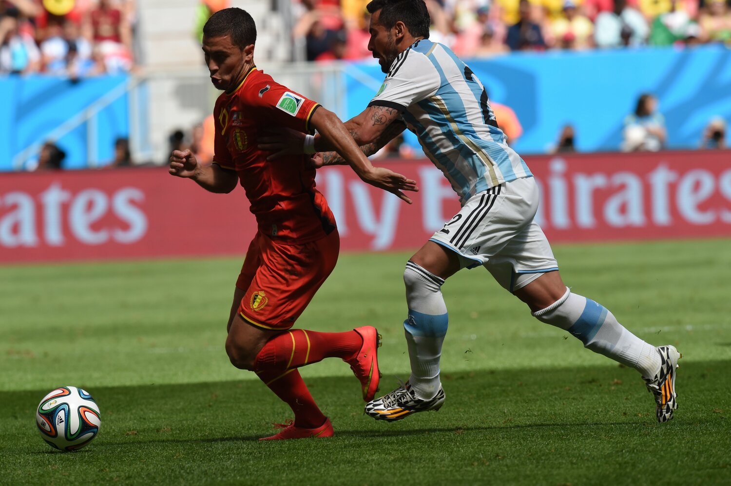 ブラジルW杯でのアザール　©JMPA
