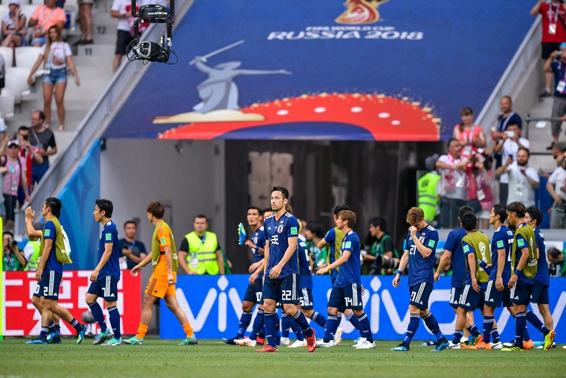 ロシアW杯の日本代表の16強勝ち上がりは物議をかもした　©Takuya Sugiyama/JMPA