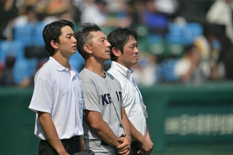 慶応の森林貴彦監督　©Hideki Sugiyama