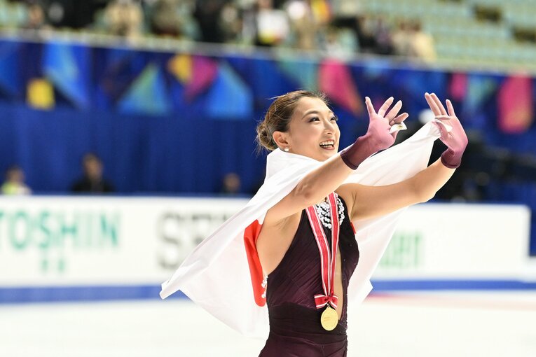 NHK杯で圧巻の演技を見せ、優勝を果たした坂本花織　©Asami Enomoto