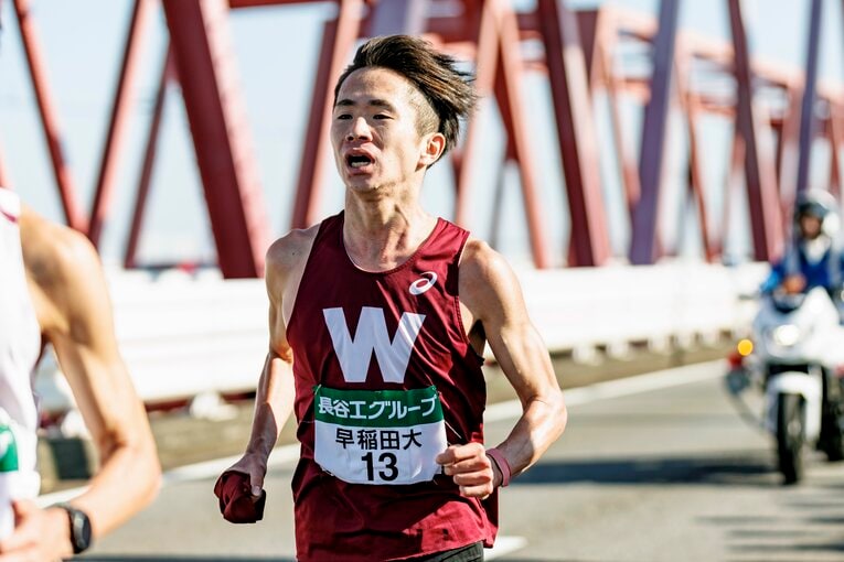 早稲田大・山口智規。全日本では2区5位　©Kiichi Matsumoto