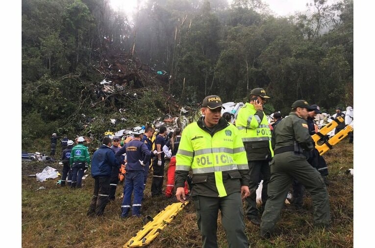 墜落現場©Getty Images
