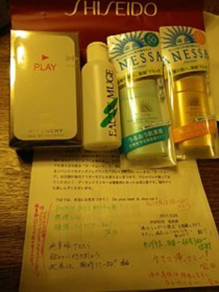 資生堂が提供してくれた日焼け止め化粧品「ANESSA」