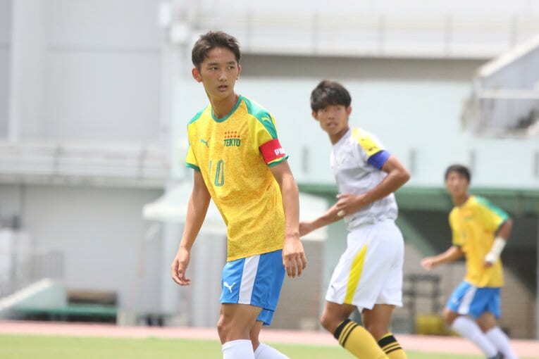 インターハイ決勝・帝京vs前橋育英。帝京10番FW伊藤聡太　©︎Takahito Ando