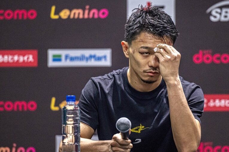 試合直後の中谷潤人。その4日後、インタビューに応じた　©Takuya Sugiyama