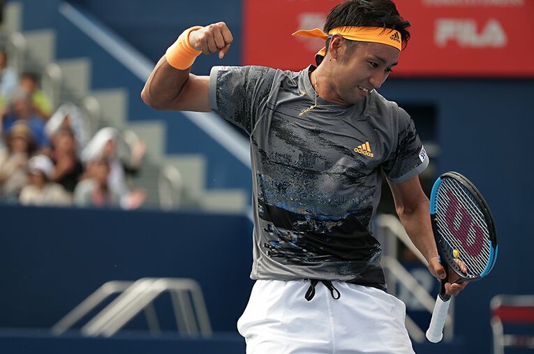 ダニエル太郎とともにATPツアー8強進出を果たした内山靖崇。日本テニスの底上げがなされている証拠の1人だ。 ／ photograph by Hiromasa Mano