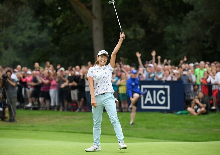 2019年全英女子オープンを制した渋野日向子　©︎Jan Kruger/WME IMG/WME IMG via Getty Images