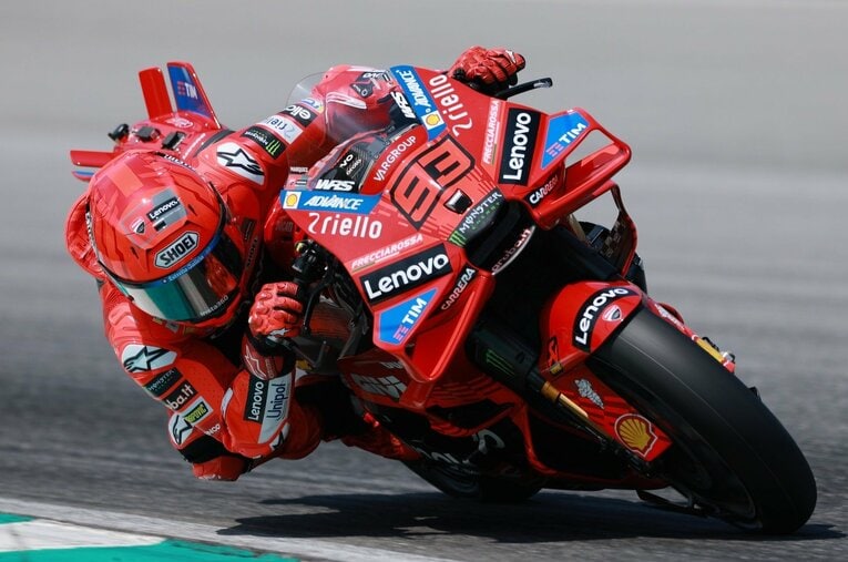 派手さはなくとも、テストでは好調ぶりをうかがわせたドゥカティのマルケス ／ photograph by Satoshi Endo