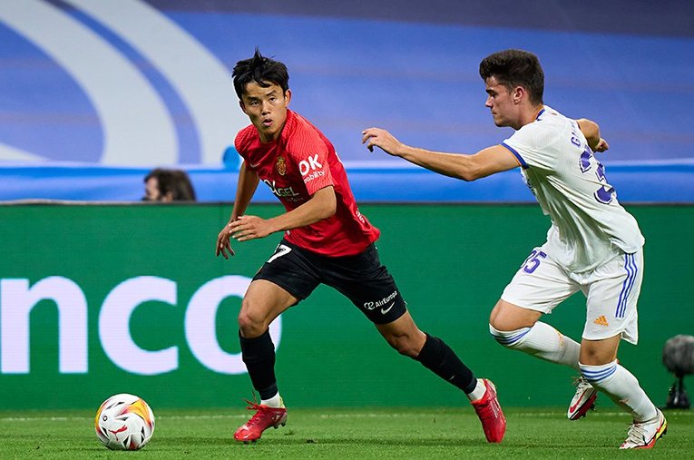 レアル・マドリーと対戦した久保建英。その期待値は現地でも大きい ／ photograph by Getty Images