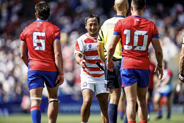 チリ戦の流。ベテランらしい落ち着きでチームを安定させた　©Kiichi Matsumoto