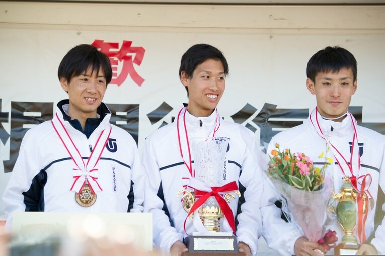 酒井俊幸、田口雅也、服部勇馬（東洋大）　第90回箱根駅伝 ／ photograph by Asami Enomoto