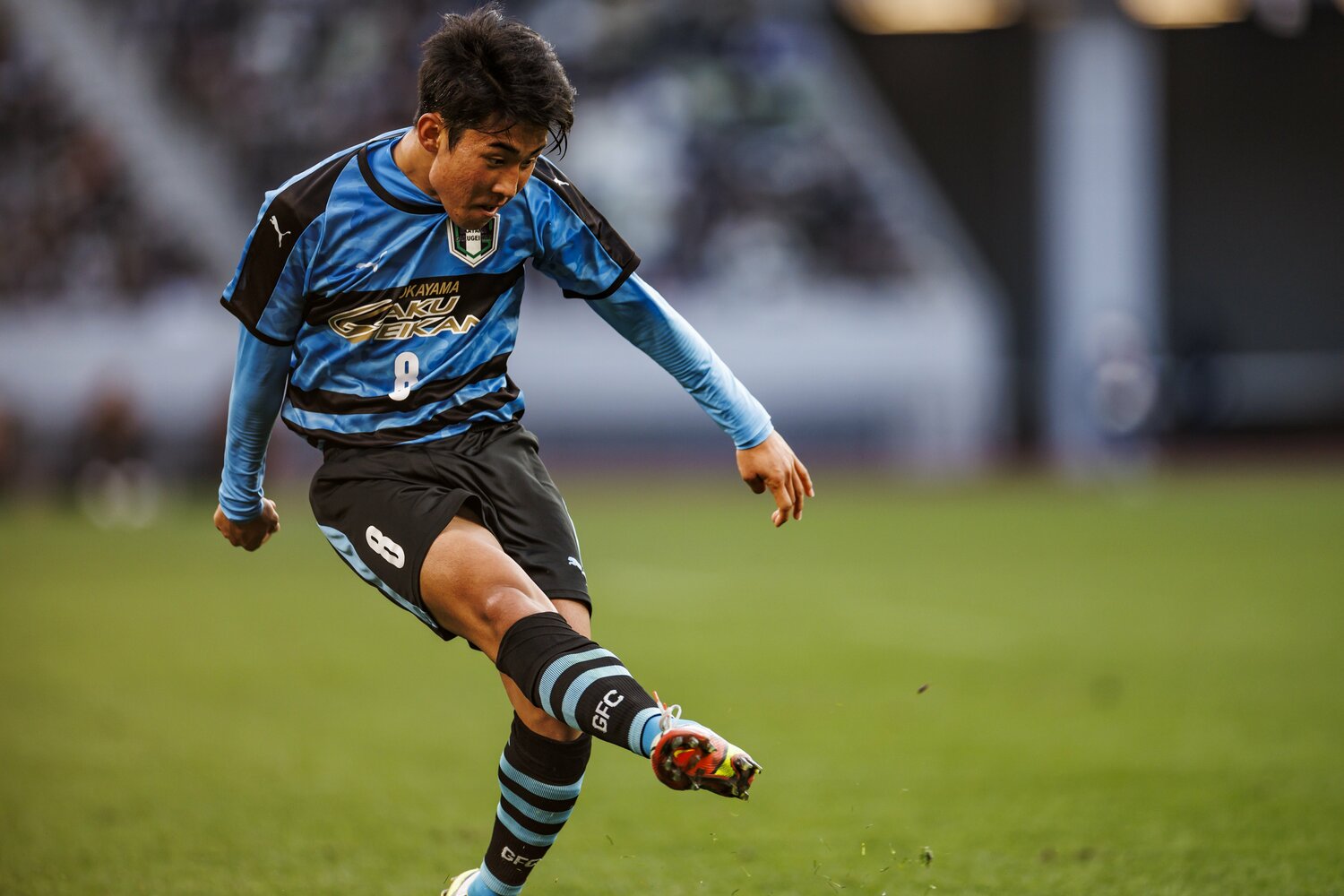 岡本はサッカーと学業を両立させていた1人だ　©Kiichi Matsumoto