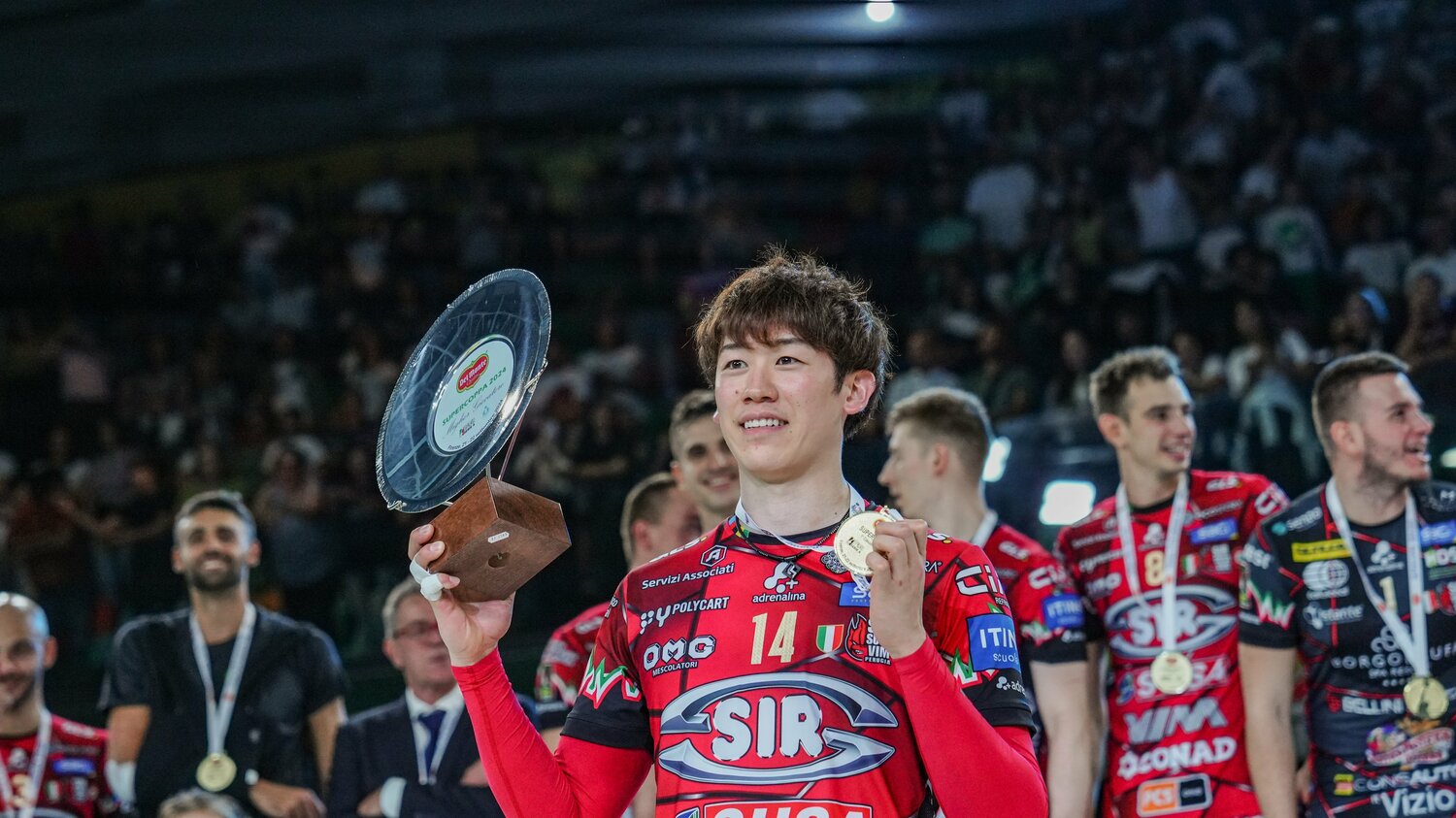 スーペルコッパ決勝でチーム最多の20得点をあげ、MVPに輝いた石川祐希　©︎AFLO