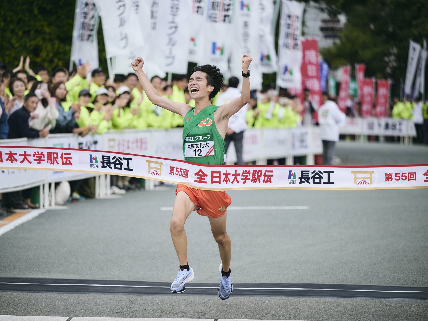 全日本大学駅伝でのゴール　©Yuki Suenaga