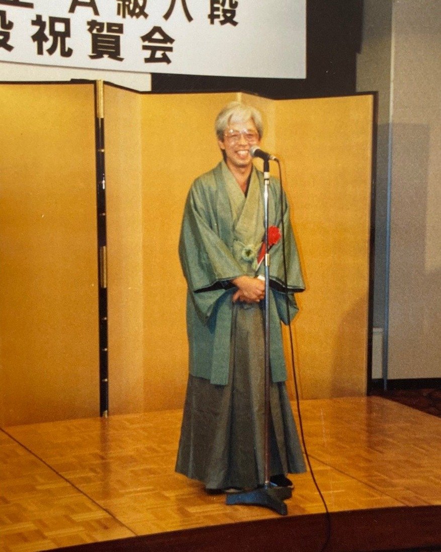 1992年４月に開かれた著者・田丸（当時41歳）のＡ級昇級祝賀会　©Noboru Tamaru