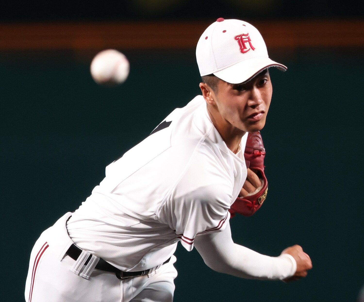 広陵のエース・堀田昂佑は1失点、10奪三振の完投勝利　©JIJI PRESS