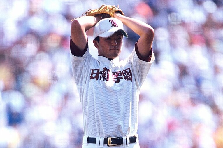 日南学園で衝撃の155kmを出した当時の寺原 ／ photograph by Hideki Sugiyama