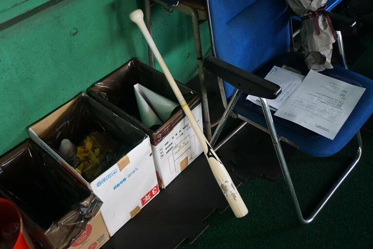 星稜の室内練習場　©Kei Nakamura