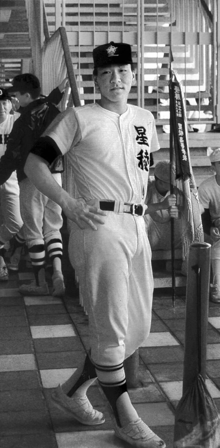 石川大会でマスコミの注目を集めた星稜・松井秀喜　©︎Sankei Shimbun