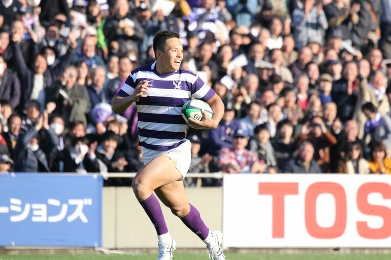 明治大時代の梶村祐介（2017年12月・早明戦）　©Nobuhiko Otomo