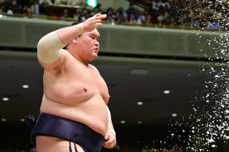 夏場所を14勝1敗で制した横綱・照ノ富士。自身8度目の優勝を飾った ／ photograph by JIJI PRESS