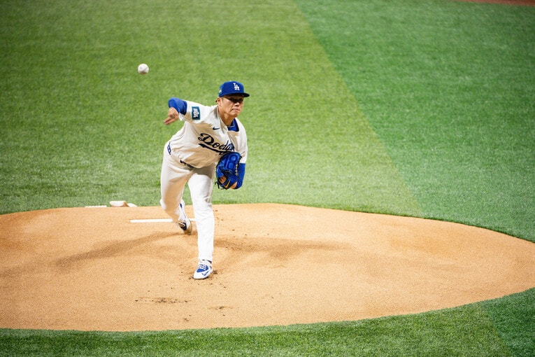 【開幕2戦目／21日】先発した山本由伸。ほろ苦デビューに　©Nanae Suzuki