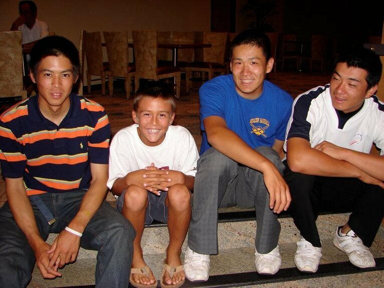 2006年野球の高校日本代表選手たちとの交流録　写真=母クミさん提供