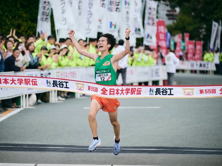 全日本大学駅伝でのゴール　©Yuki Suenaga