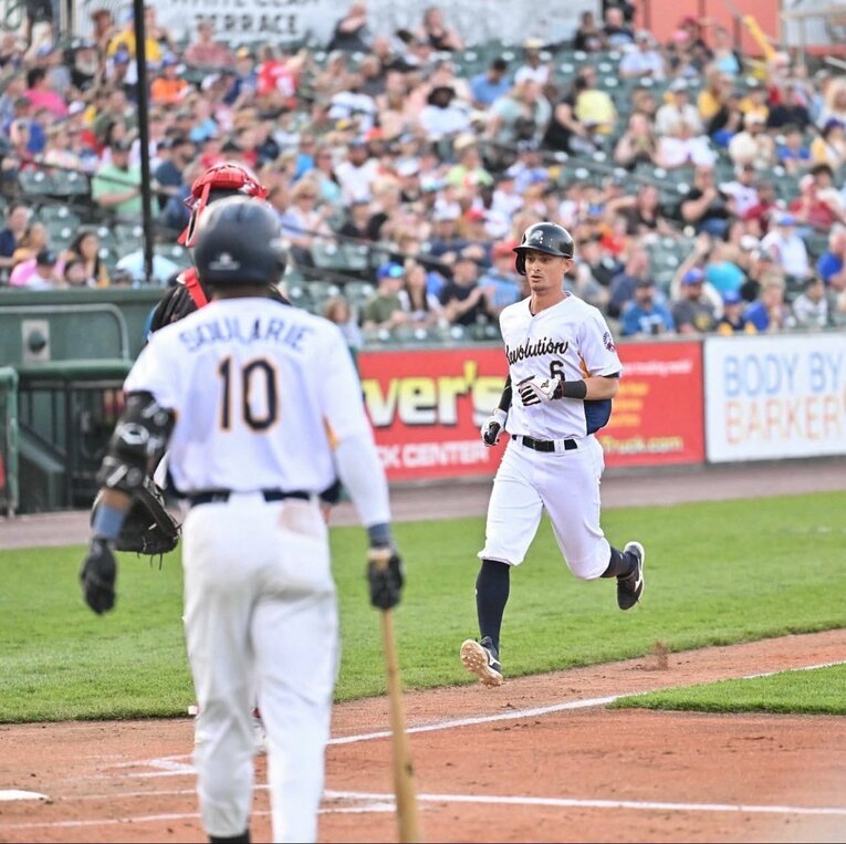23年シーズンもプレーしたヨーク・レボリューションでMLBへのアピールを目指した乙坂　写真：本人提供