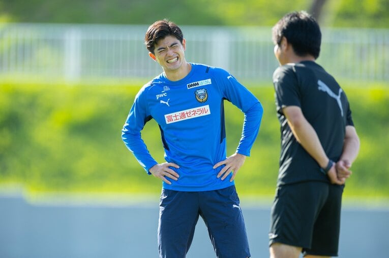 川崎フロンターレでの練習風景　©KAWASAKI FRONTALE
