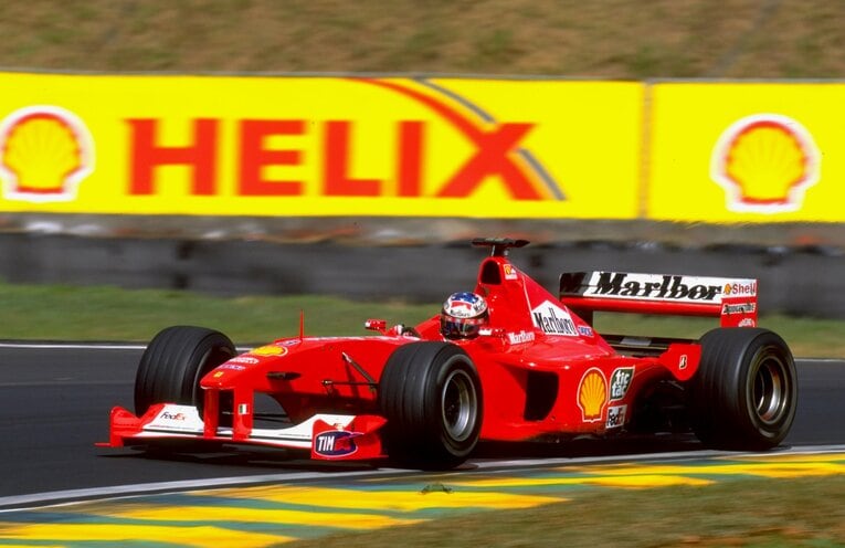 シューマッハにフェラーリで初めてのタイトルをもたらしたF1-2000　photograph by Getty Images