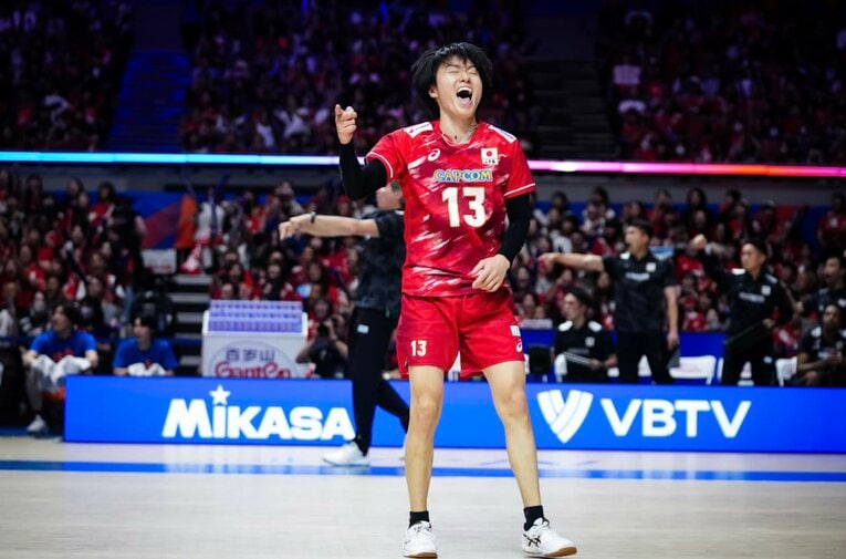 小川智大（VNLカナダ戦）©Volleyball World