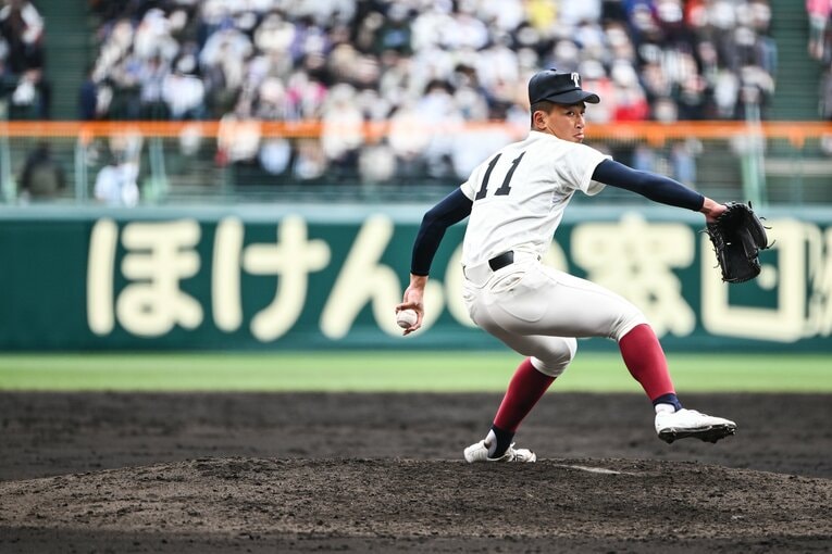 決勝で先発した大阪桐蔭・前田悠伍　©Nanae Suzuki